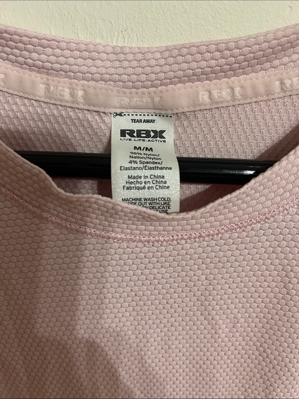 RBX Light Pink Textured Sleeveless Tank Top by Jockey Size M - Picture 2 of 5
